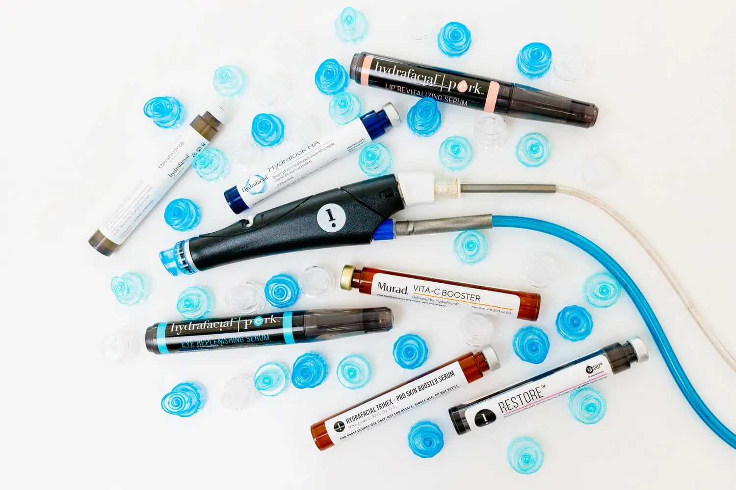 Hydrafacial device with water droplets displayed in Niceville, FL | Blissful Beauty Bar