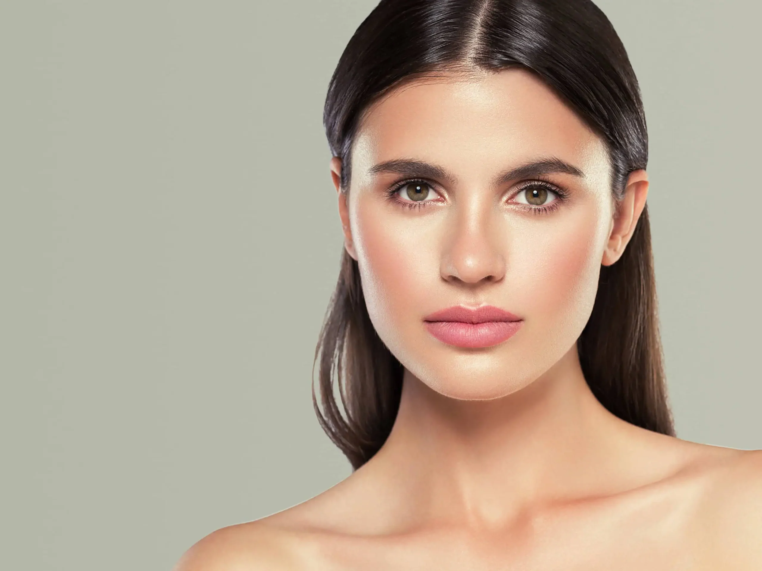 Woman with clear skin posing for skincare results in Niceville, FL | Blissful Beauty Bar